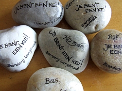 stenen met tekst